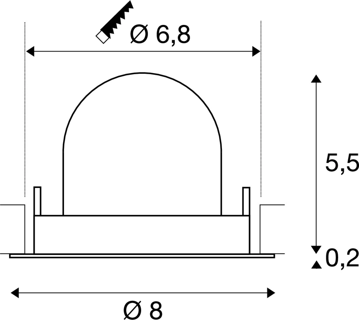 Inbouwspot Numinos Gimble XS wit/zwart 2700K - 20gr SLV 4024163307192