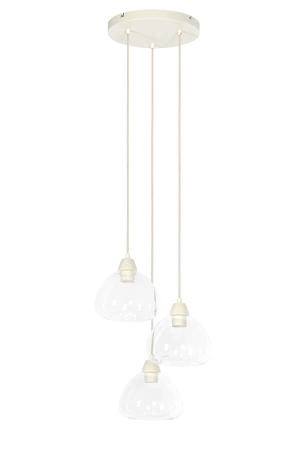 3-lichts hanglamp Bisho crème design Ø 30cm Light & Living 8717807743307
