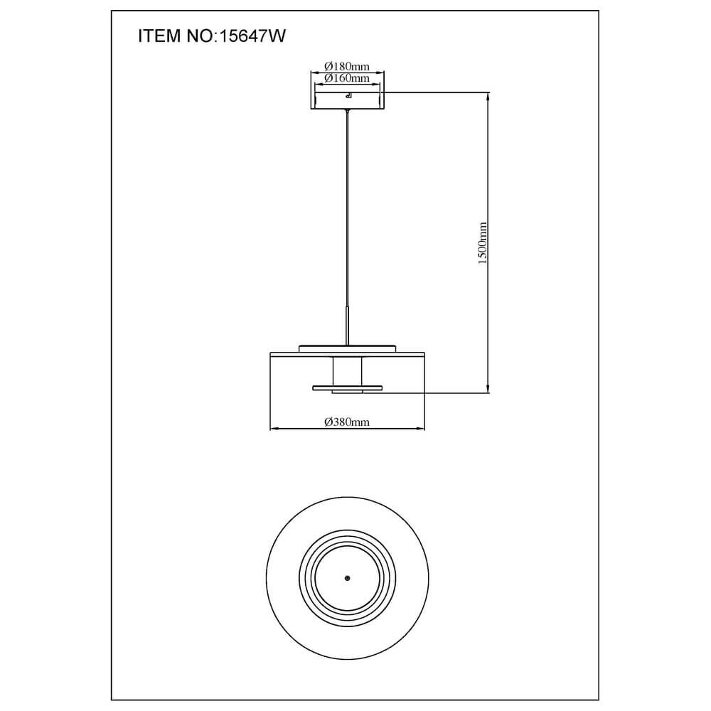 Witte hanglamp Carter Ø 38cm met vilt Globo 9007371462759