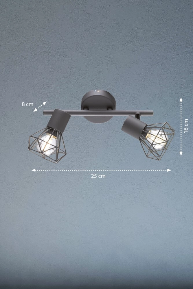 Trendy plafondspot Ran 2-lichts Fischer & Honsel 4001133222655