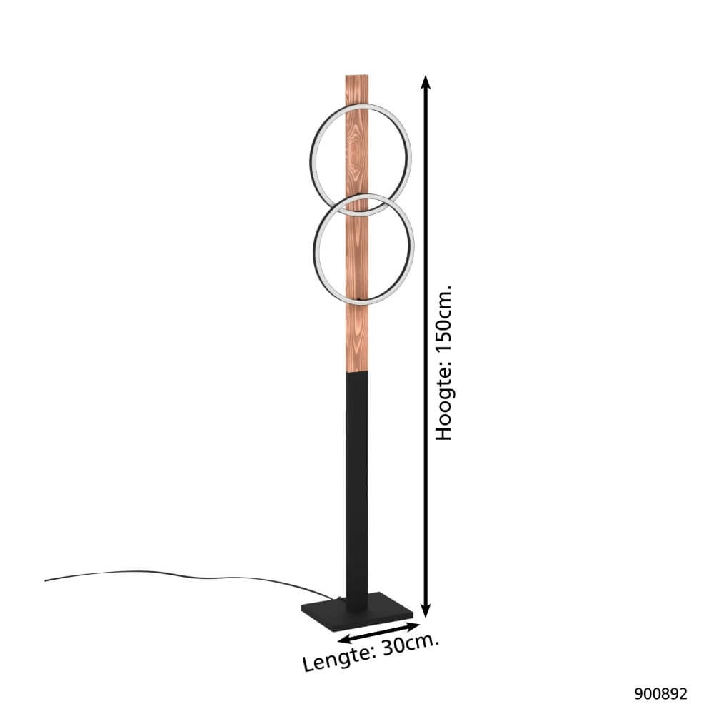 Led landelijke vloerlamp Boyal Eglo 9008606274574