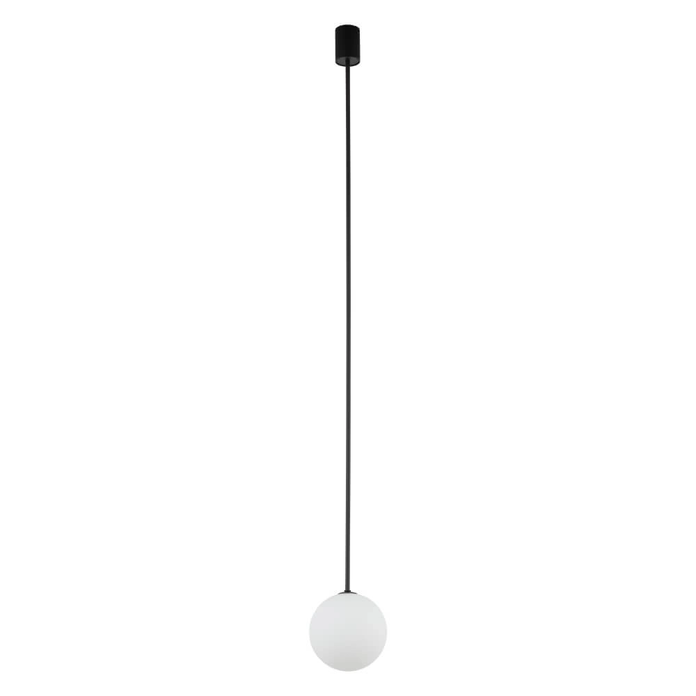 Glazen plafondlamp Kier L zwart - 140cm