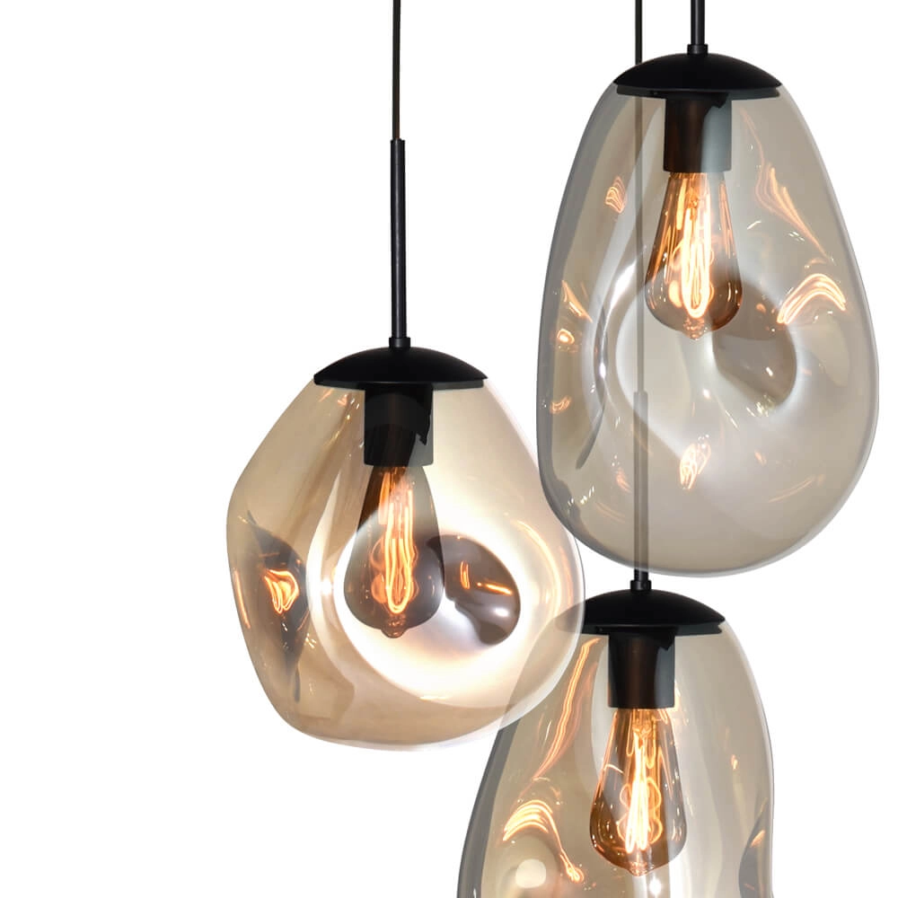 Vide hanglamp Lava 5x goud glas Masterlight 8718121286532