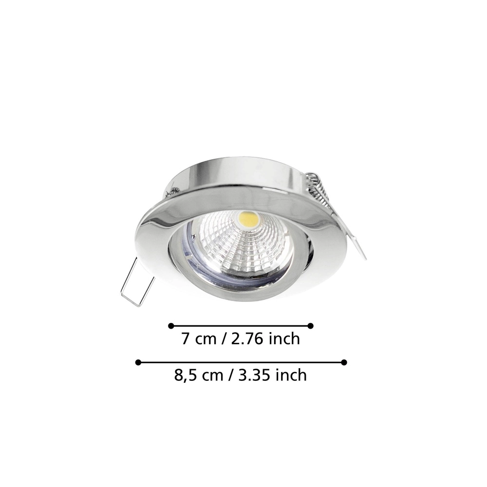 Inbouwspot Tedo 1 chroom Eglo 9002759953553