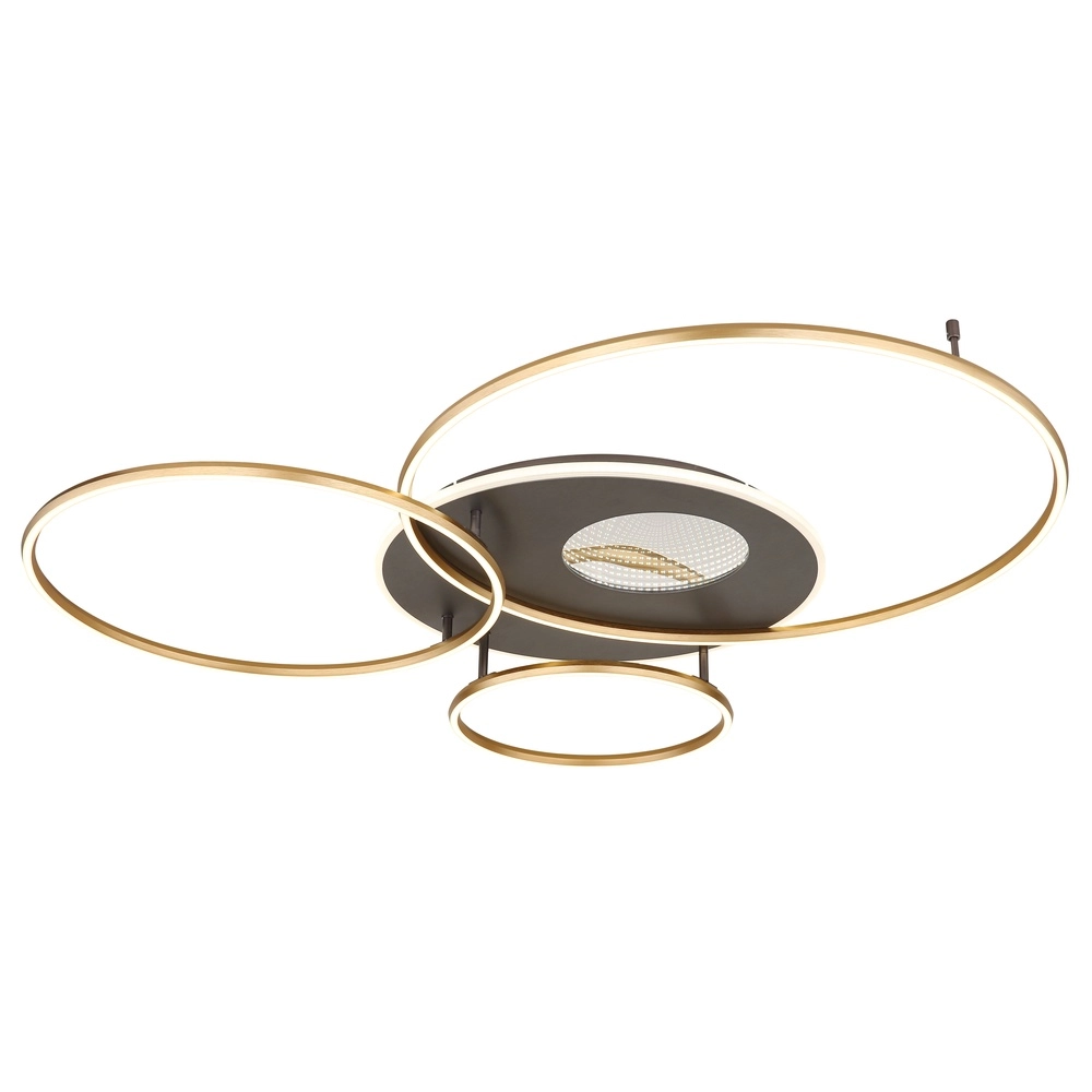 Moderne plafondlamp Invertina goud 126cm