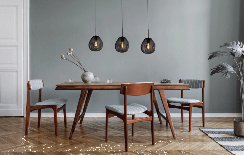 Glazen hanglamp Lava 3x smoke glas Ø 24cm Masterlight 8718121286044