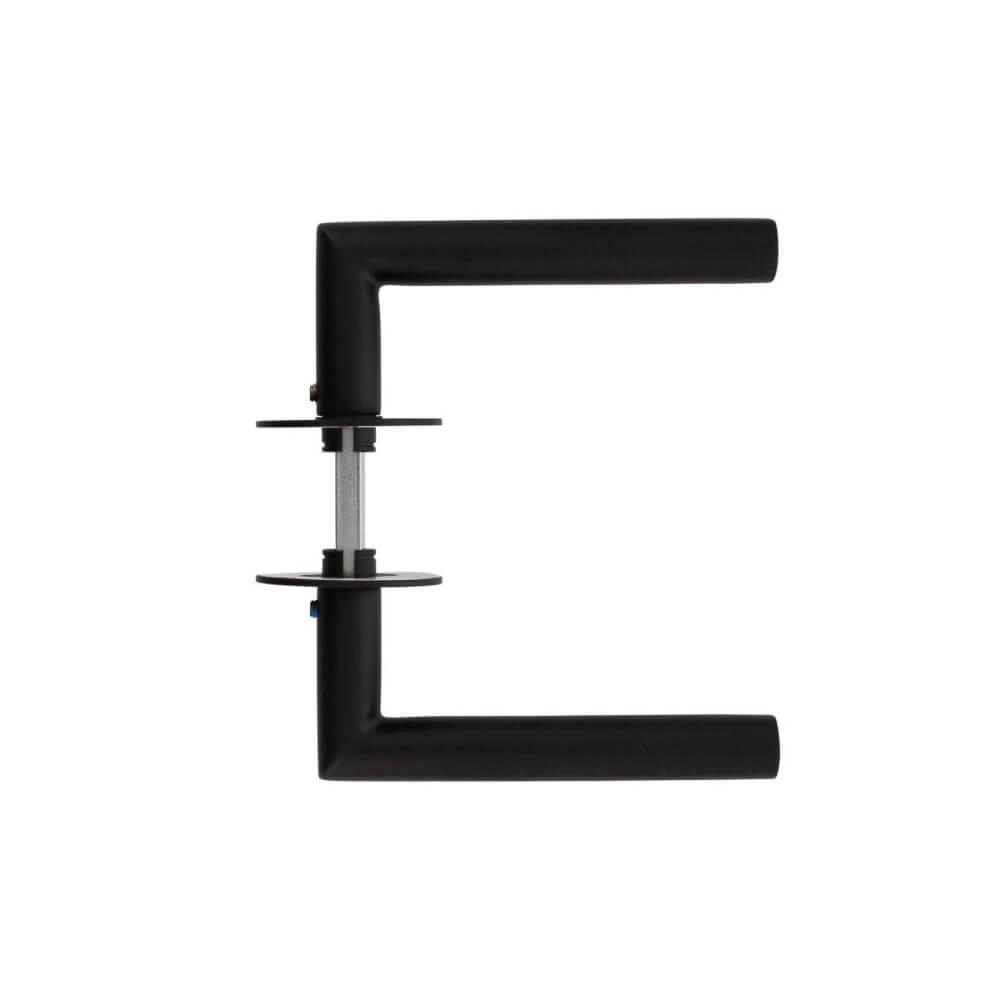 Strakke deurklink Jura zelfklevend rozet zwart Intersteel 8714186428597