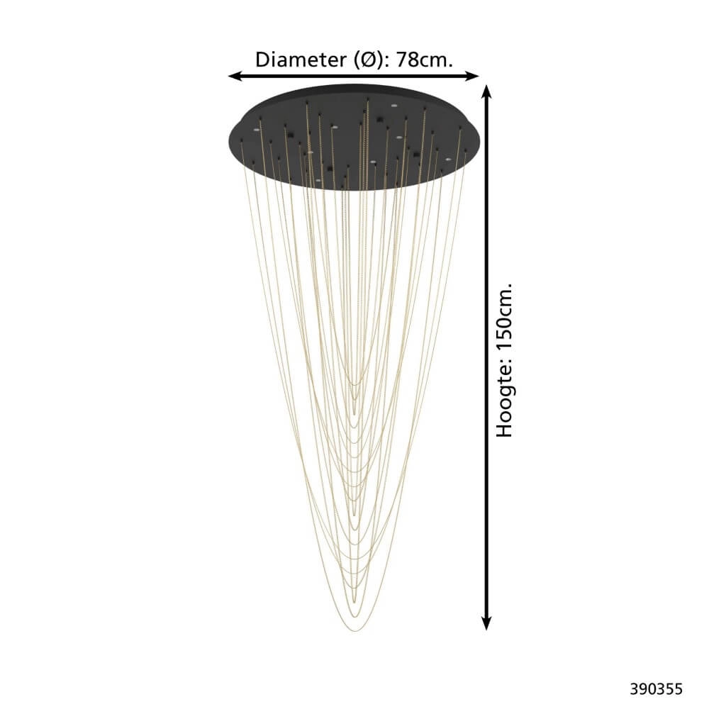 Hanglamp Trepuco met kettingen 150cm Stars of Light 9008606270675