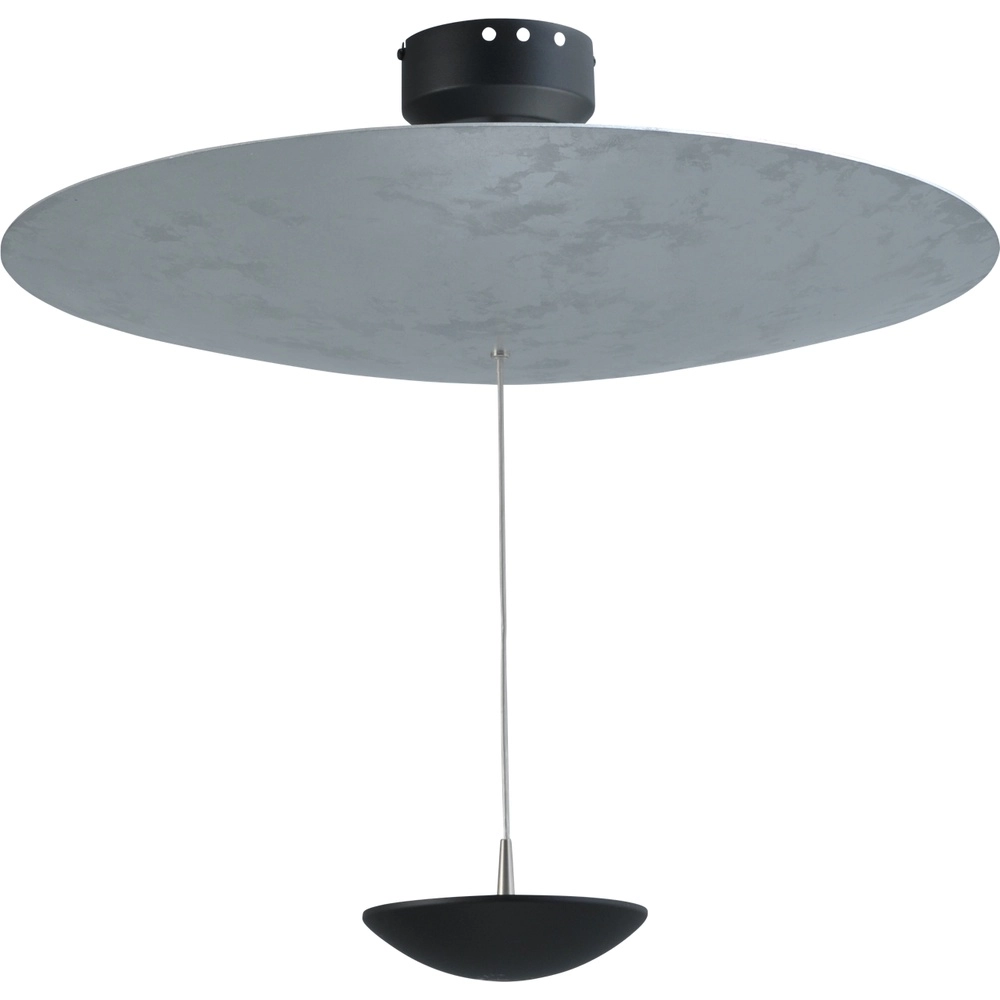Plafondlamp Zyan zwart met zilver Ø 60cm