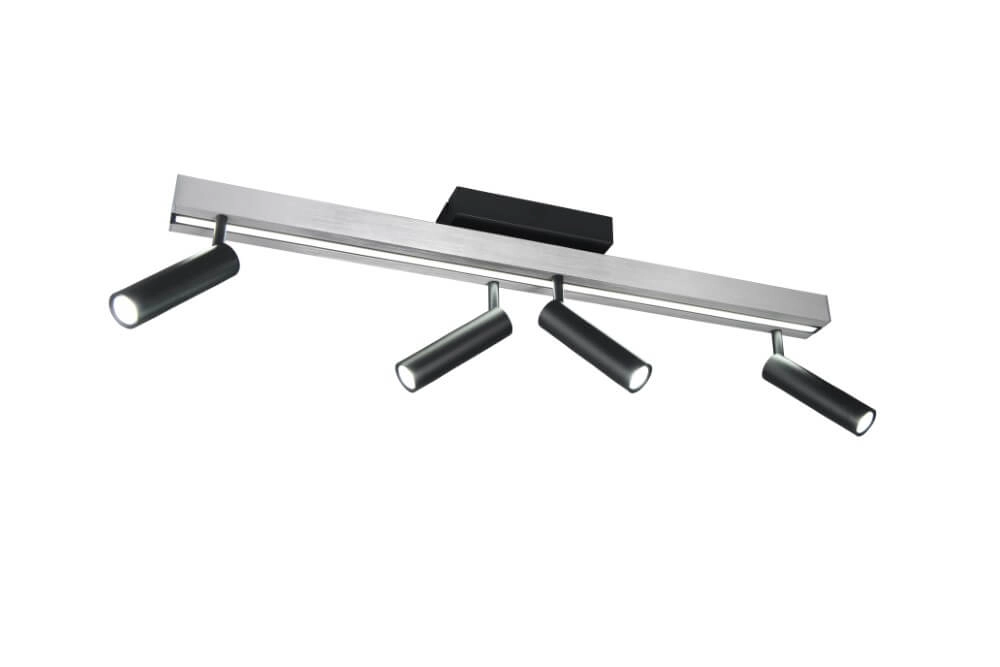 4-lichts led spot Zeno metaal met zwart Trio 4017807614619