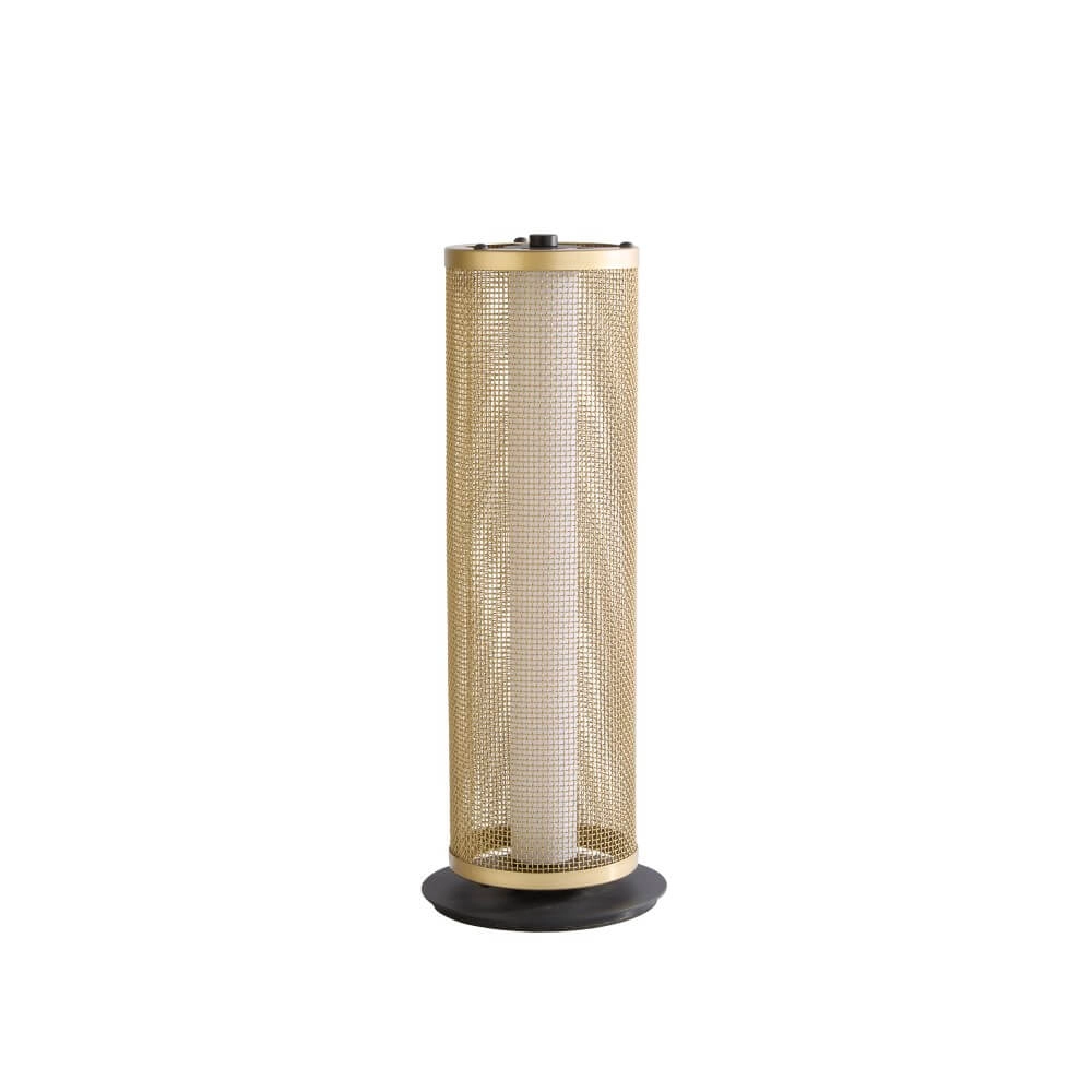 Tafellamp Thread zwart met goud mesh Searchlight 5053423273099