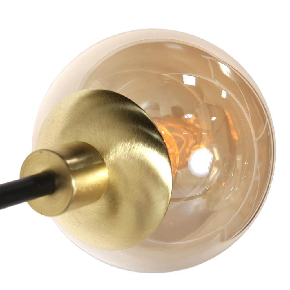 Design hanglamp Constellation zwart met amber glas Steinhauer 8712746173048