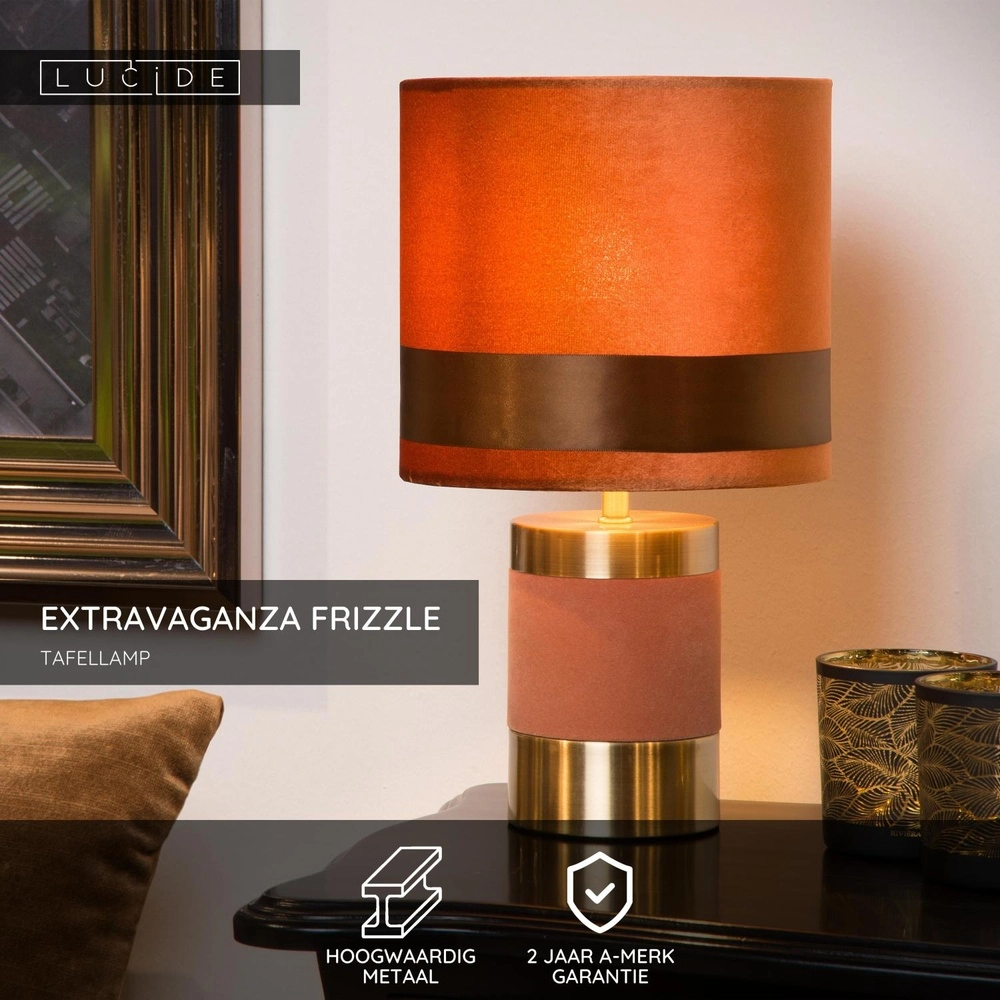 Design tafellamp Extravaganza Frizzle bruin Lucide 5411212105271