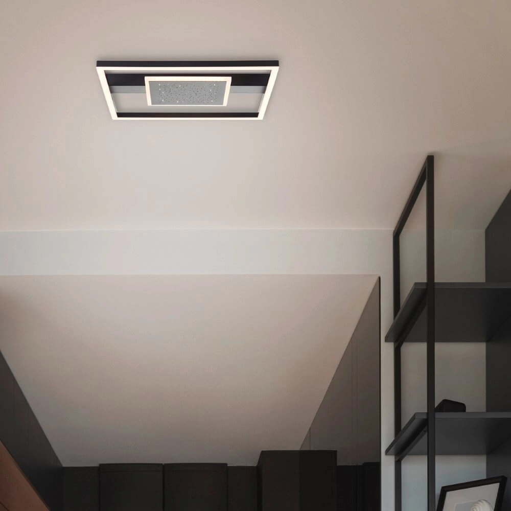 Vierkante plafondlamp Reno design 37 x 37cm Brilliant 4004353428371