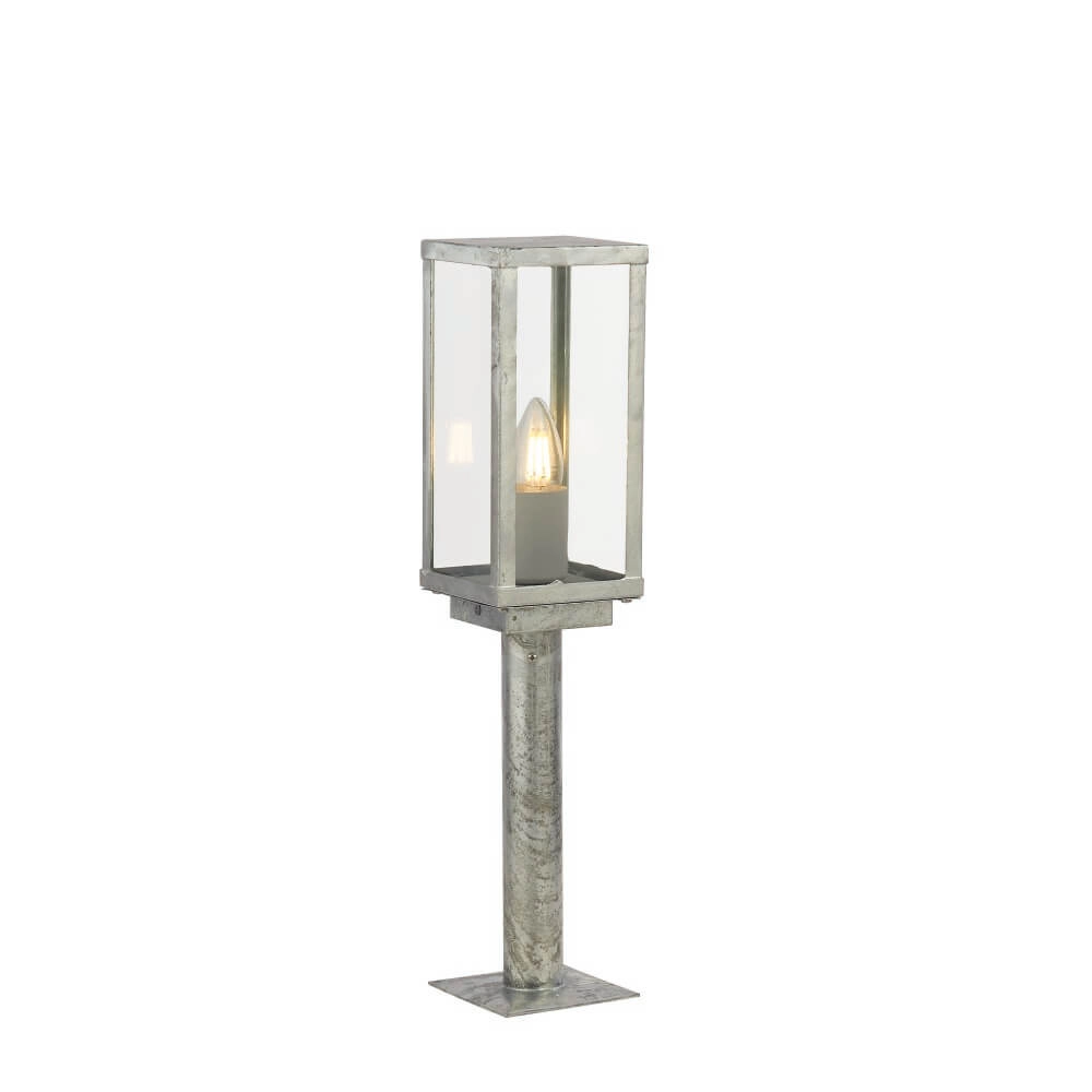 Antiek zilveren terraslamp Box II 50cm Antiek zilveren terraslamp Box II 50cm