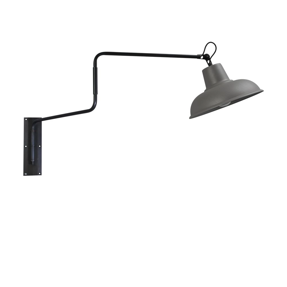 Betongrijze wandleeslamp Industria 36