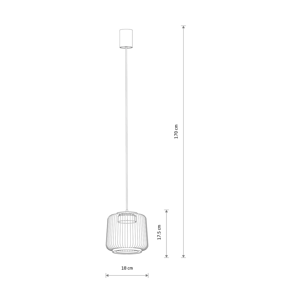 Kooilamp Kenai zand bruin Ø 18cm Lyora 5903139122177
