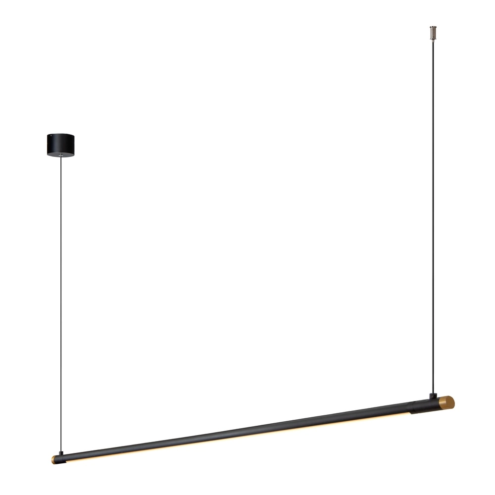 Strakke hanglamp Marnik zwart 150cm Premium by Lucide 5411212421210