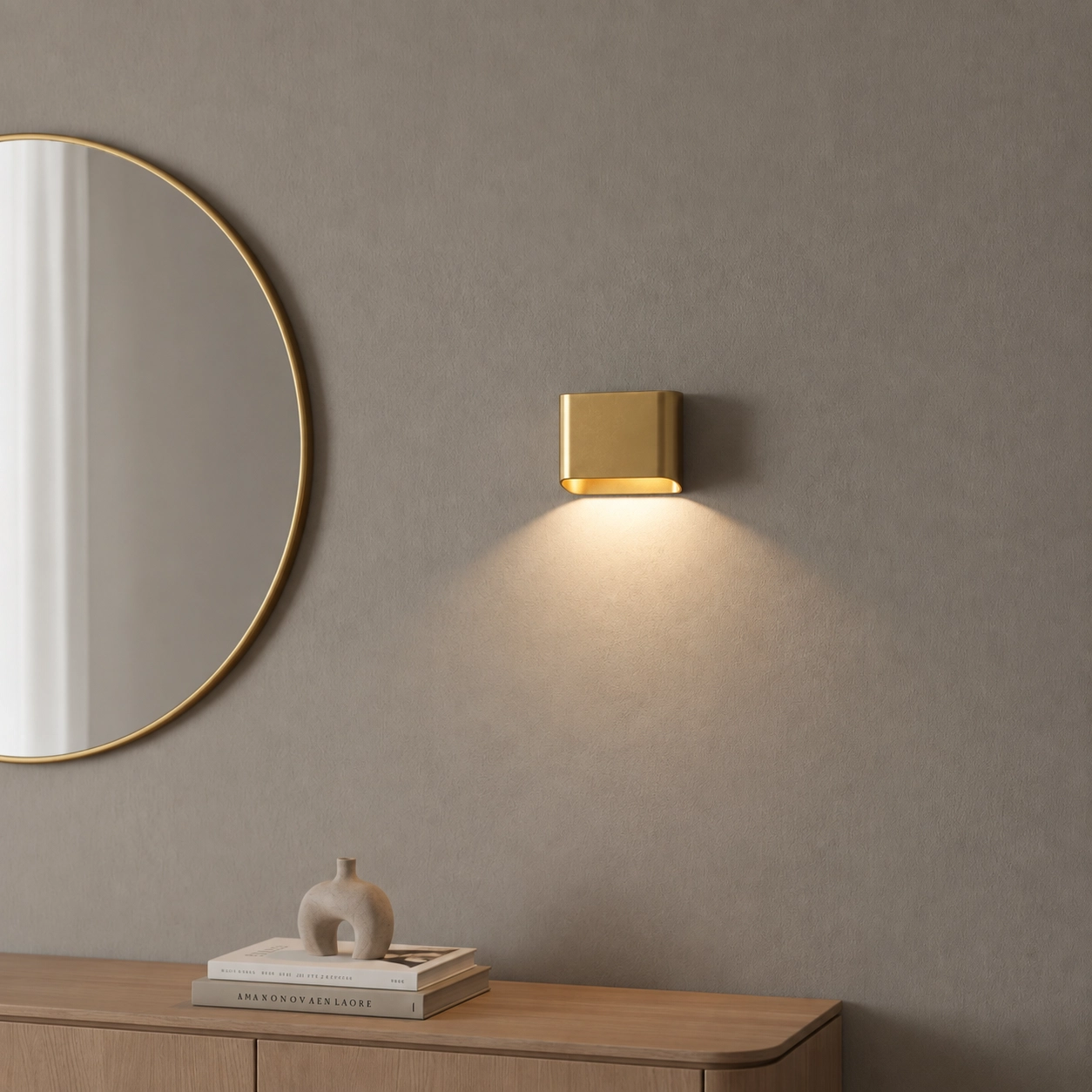 Wandlamp Diaz 1L Goud geborsteld