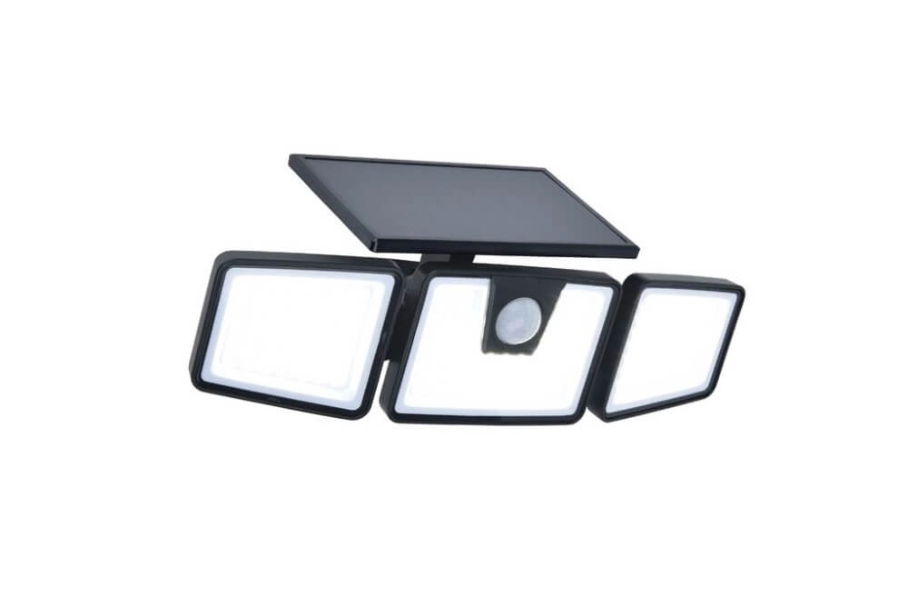 Solar wandlamp Briti 3 zwart