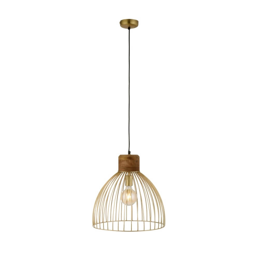 Hanglamp Alami bruin messing Just Light 4043689976125