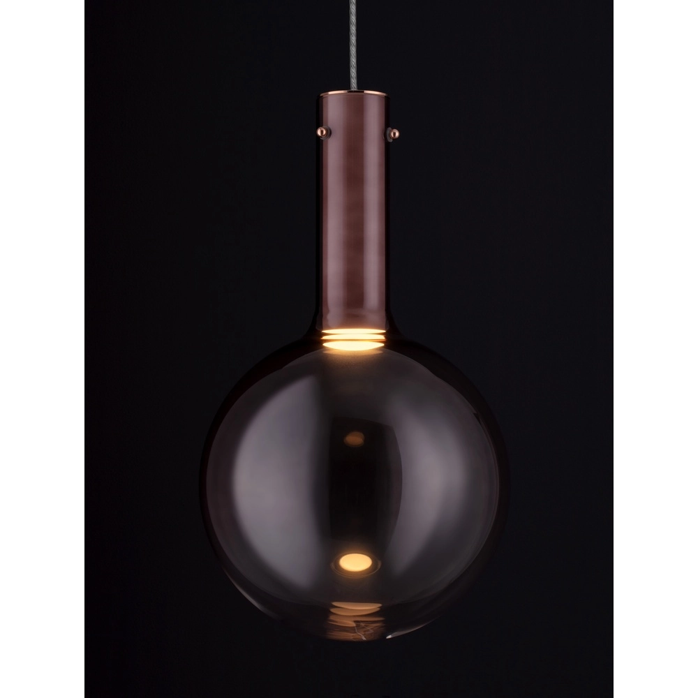 Pendant lamp Nostos brown glass Lyora 5212017449047