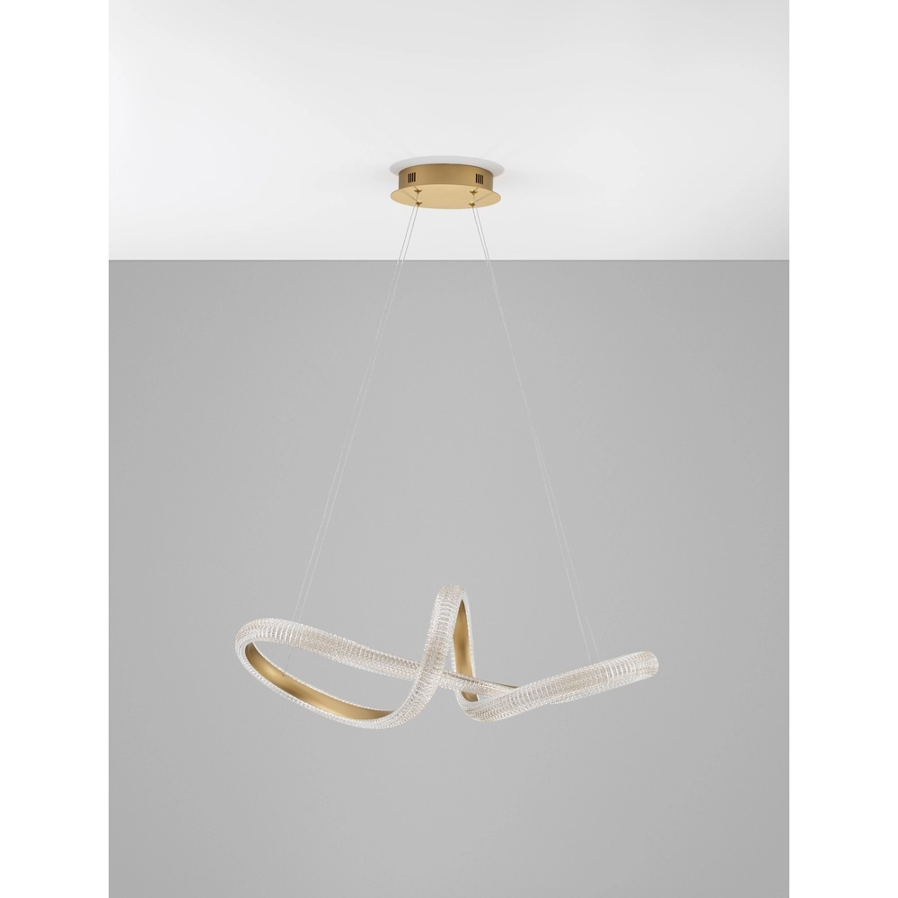 Hanglamp Medora krul goud 75cm Lyora 5212017433442