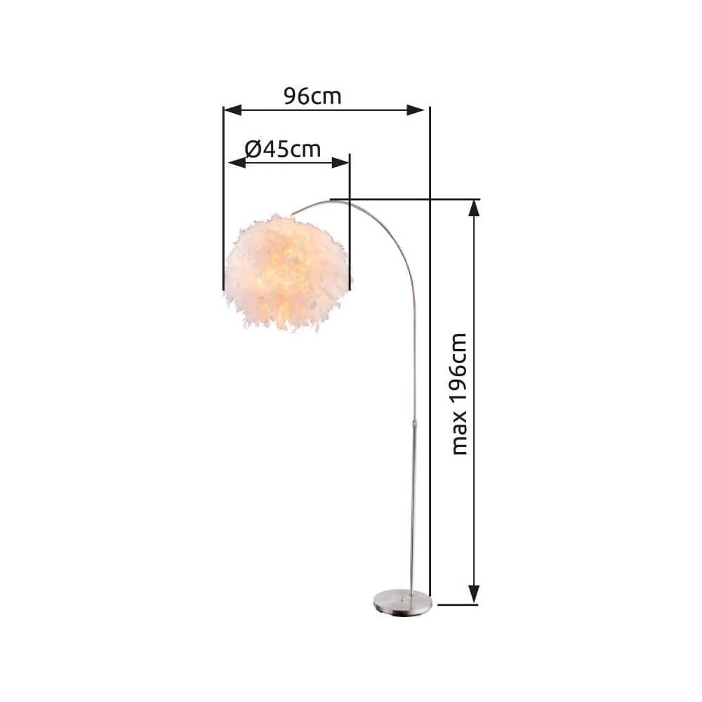 Witte vloerlamp Katunga Ø 45cm Globo 9007371350445