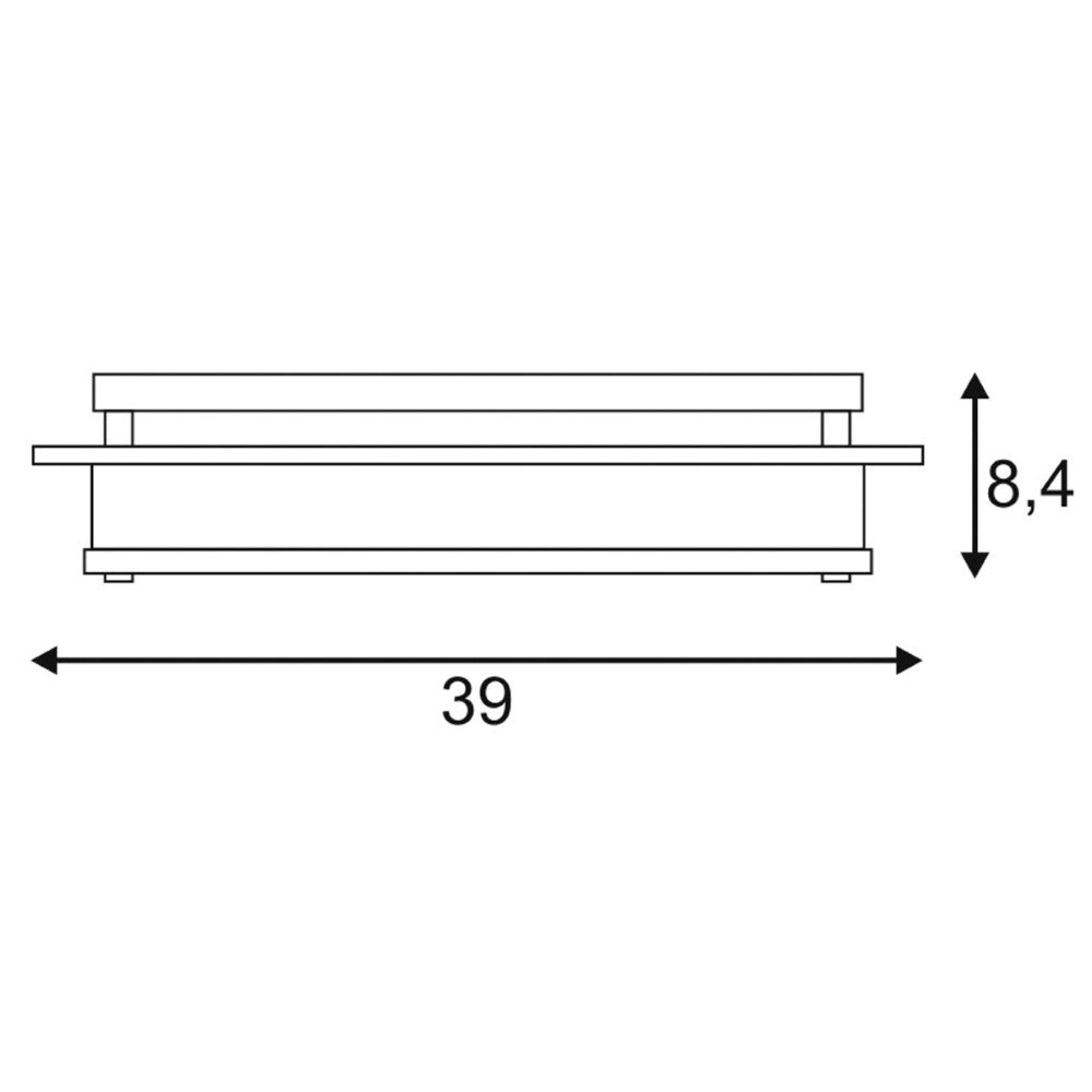 Design lamp Glassa Square E27 SLV 4024163121132