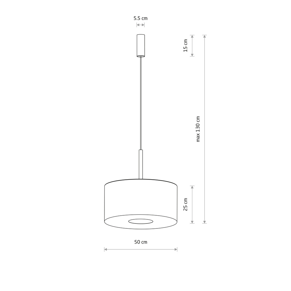 Hanglamp Santana crème Ø 50cm Lyora 5903139116527