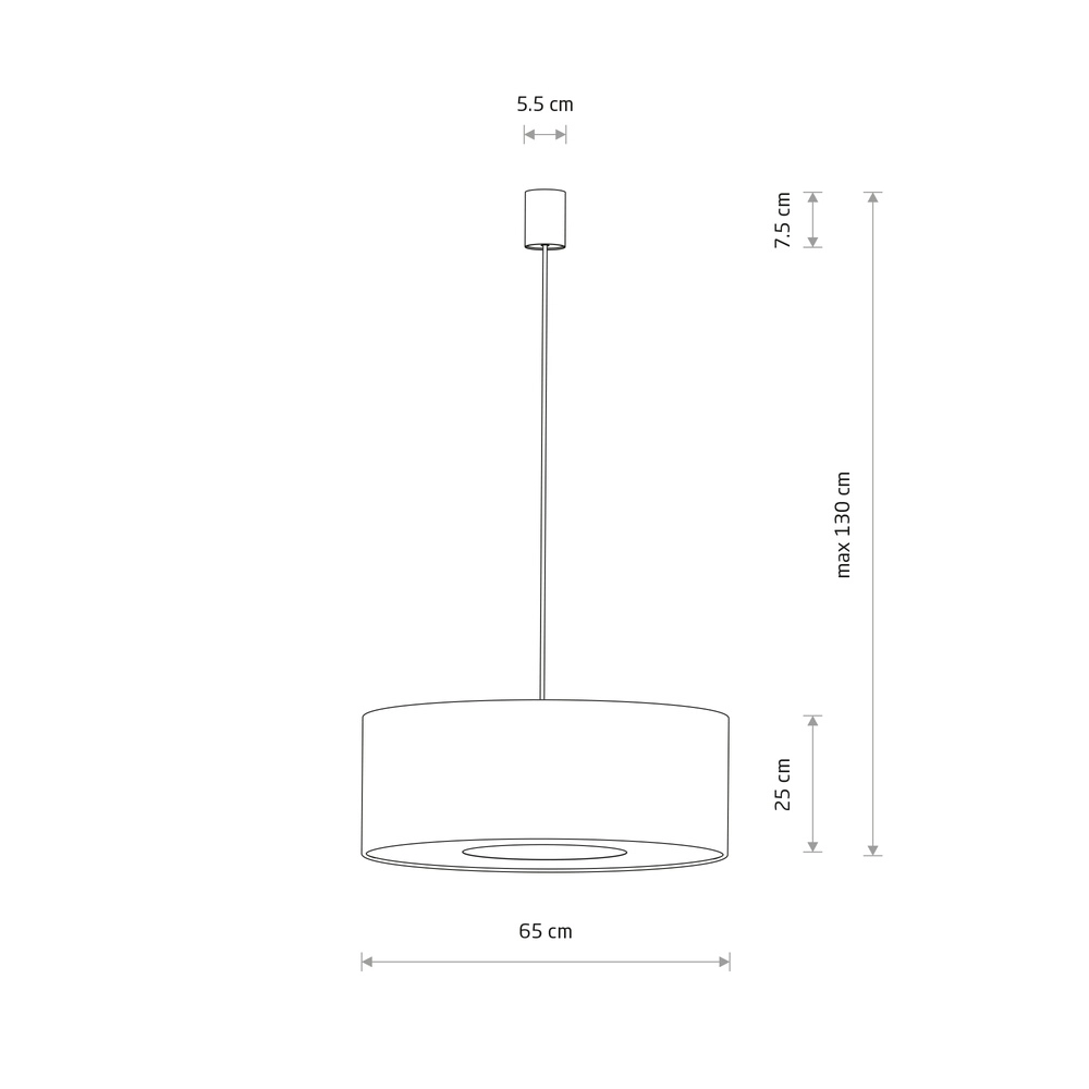 Hanglamp Cedro zand bruin Ø 65cm Lyora 5903139116664