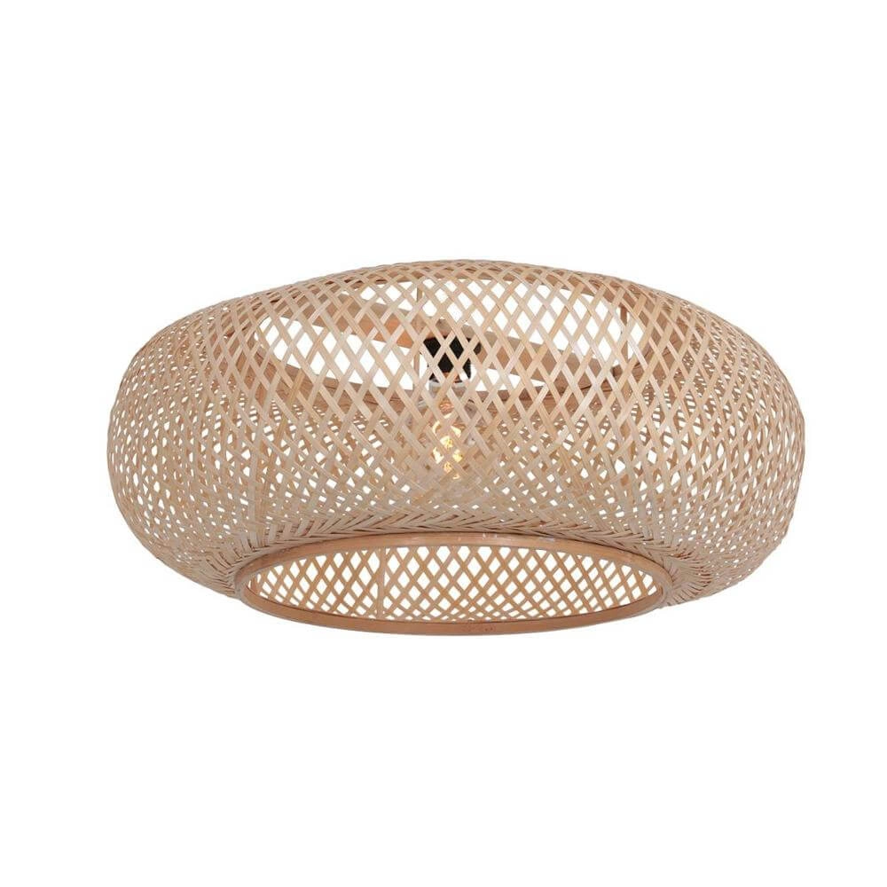 Booglamp Sparkled Light crème met bamboe kap Ø 60cm Steinhauer 8712746180008