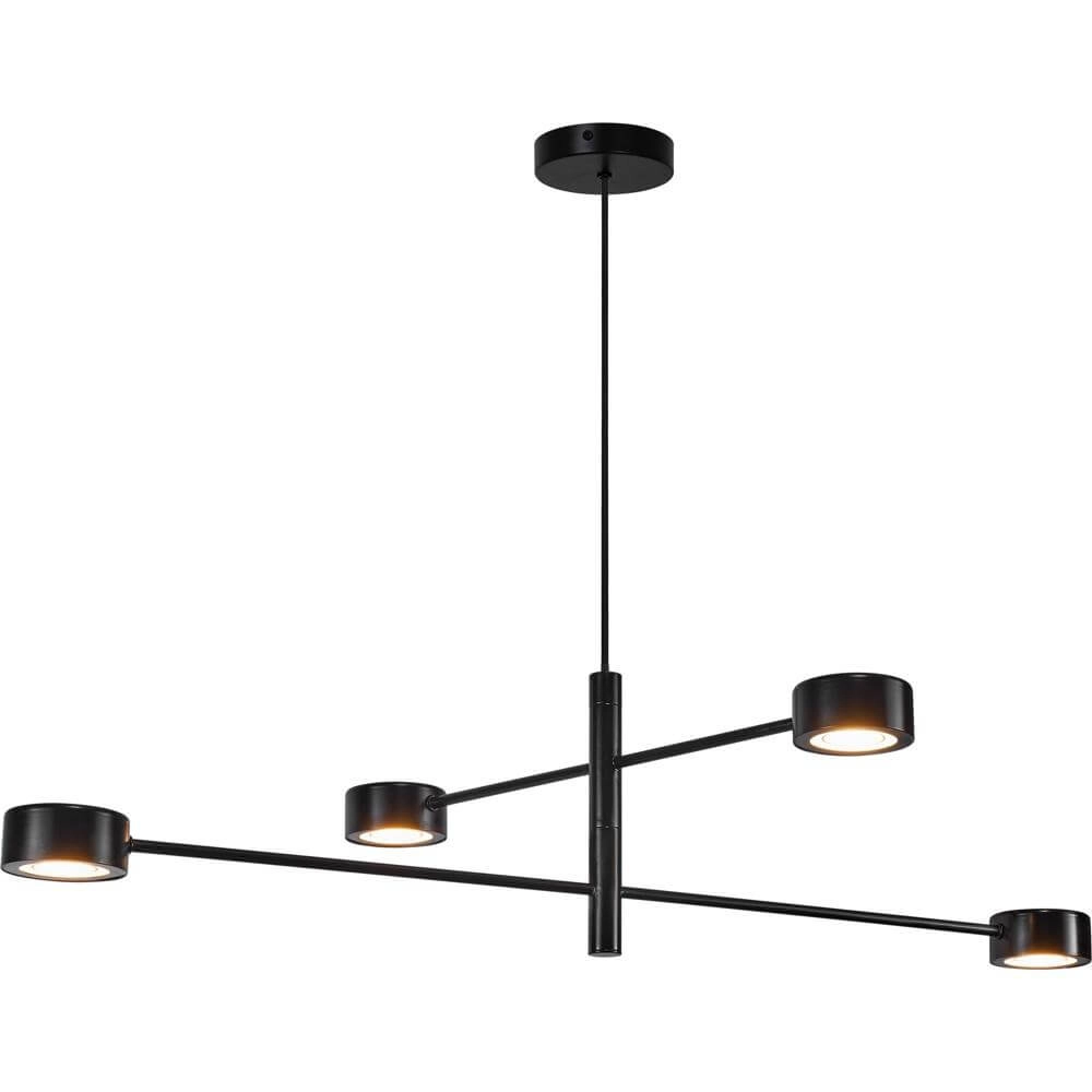 Design hanglamp Clyde 4-lichts zwart