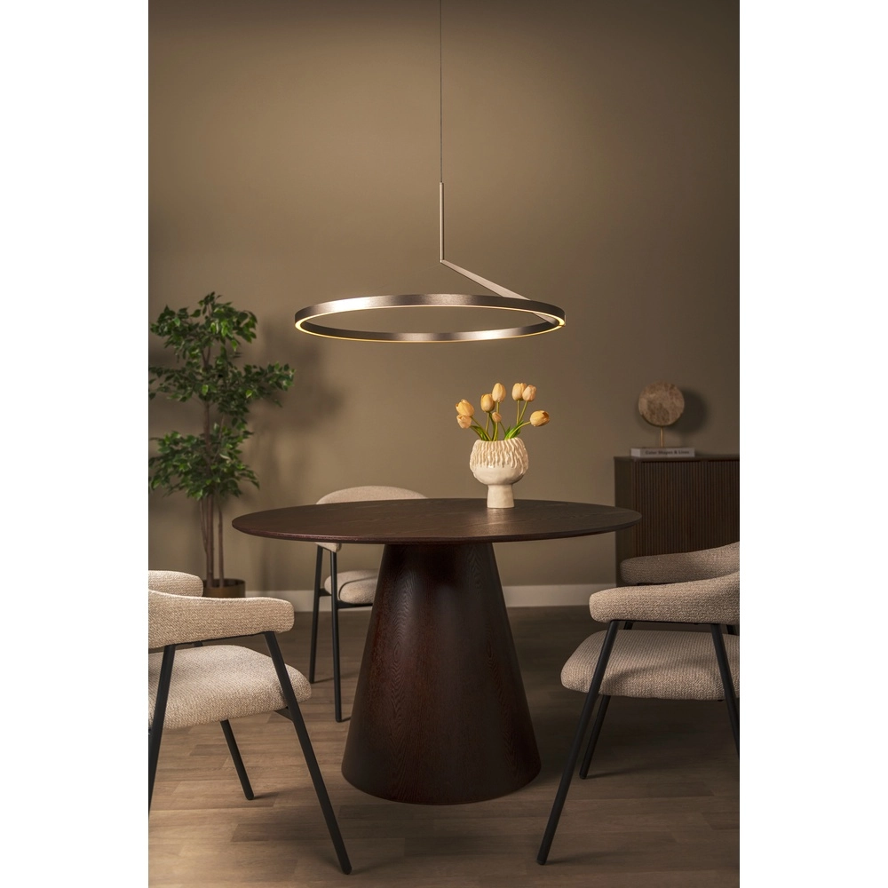 Strakke led hanglamp Applause geborsteld metaal - Ø 80cm Premium by Lucide 5411212221841