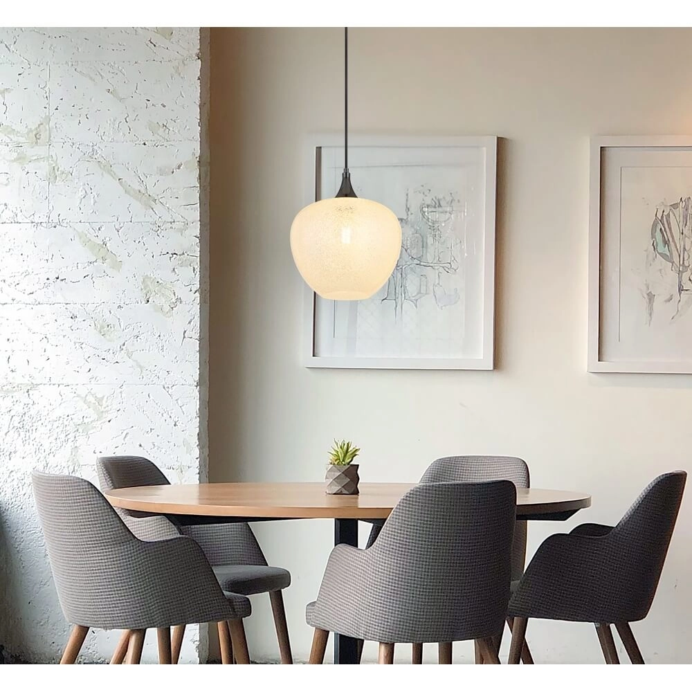 Antraciet hanglamp Maxy met wit glas Ø 29cm Globo 9007371447176