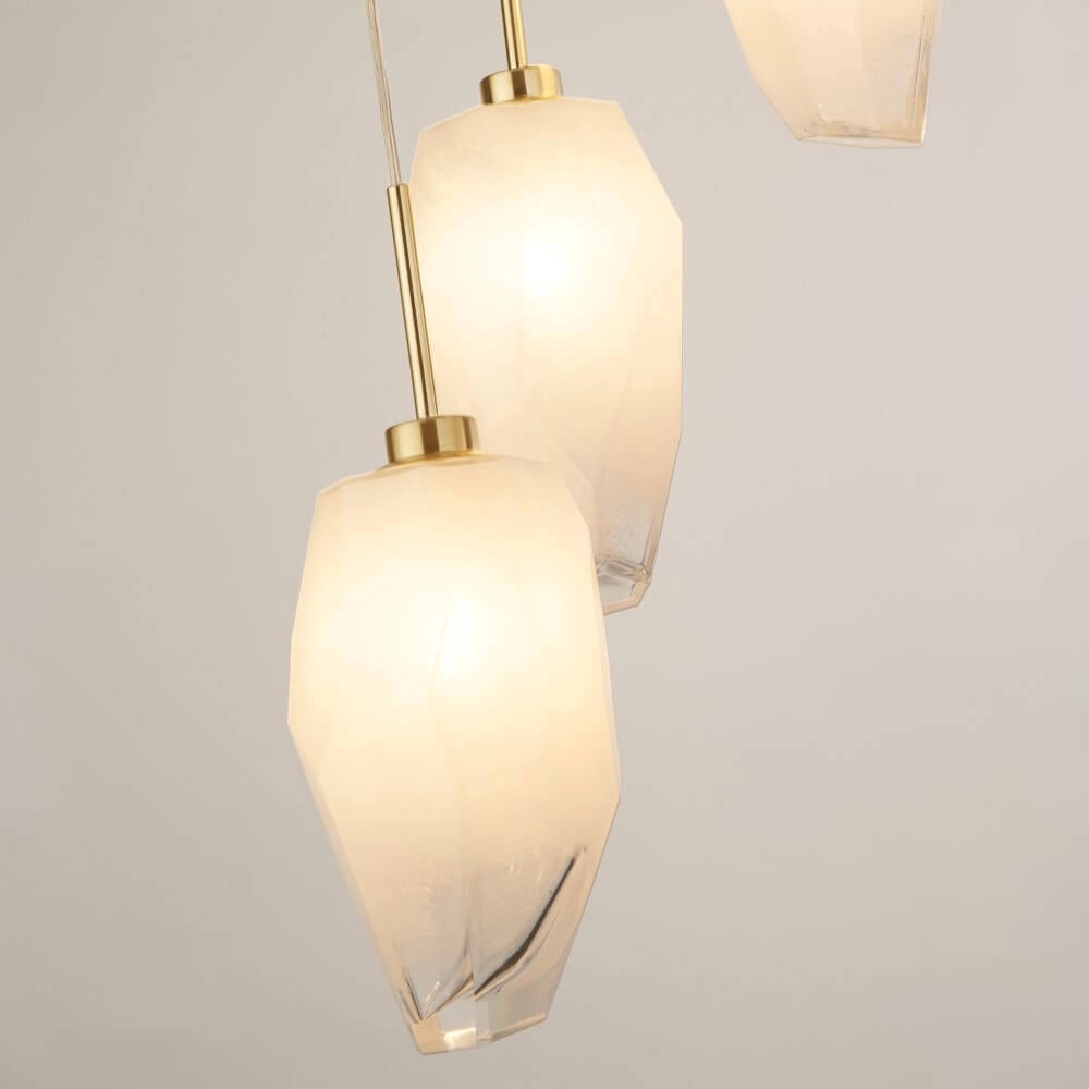 5-lichts vide hanglamp Rocky met wit glas Searchlight 5053423264233