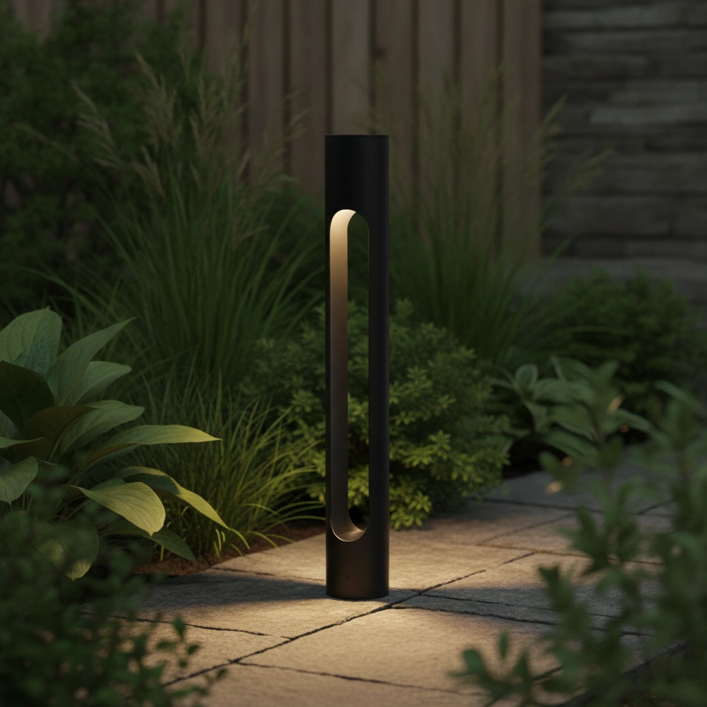 Strakke lamp Ellery zwart 60cm