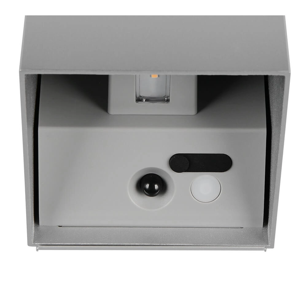 Wandlamp oplaadbaar Genie zilvergrijs met sensor Trio 4017807636383