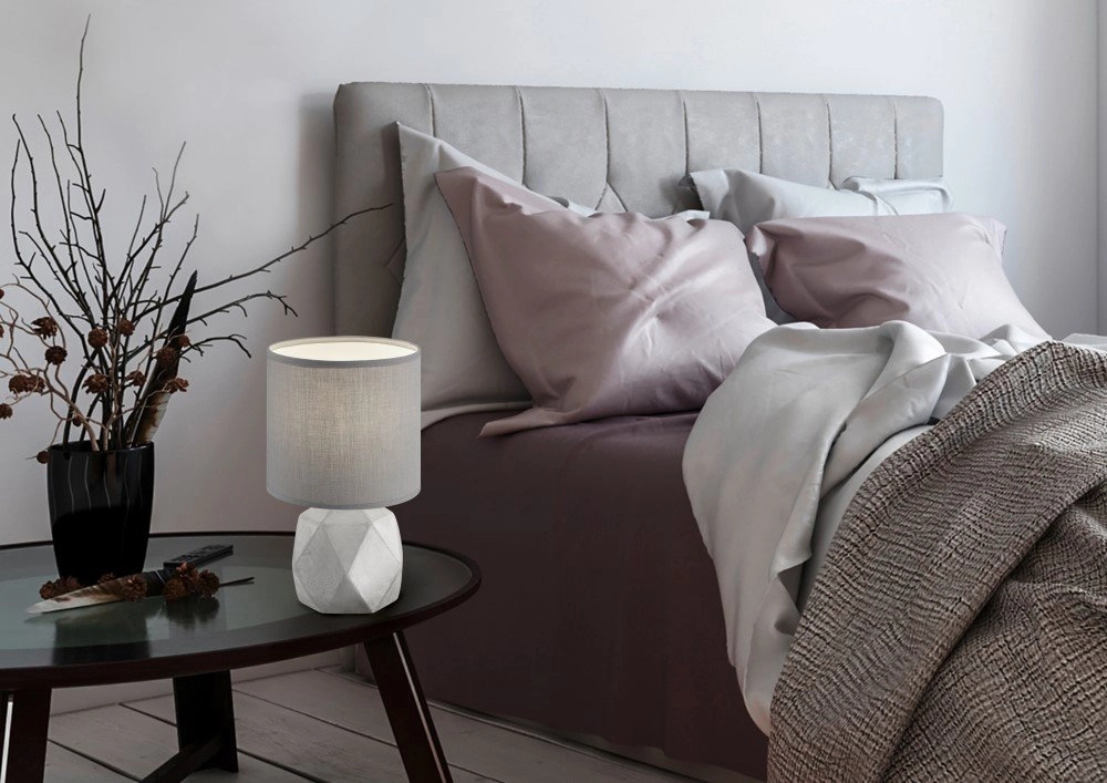 Tafellamp Pike 28cm betongrijs met titaan Trio 4017807346879