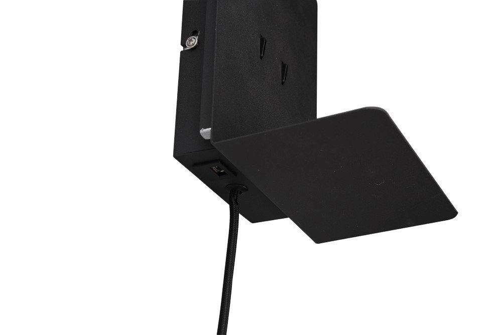 Wand lamp Element met schapje mat zwart Trio 4017807399882