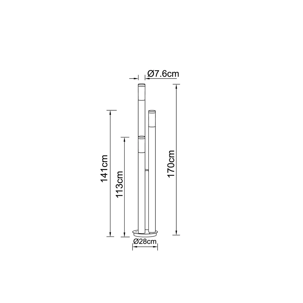 3-lichts tuinlamp Boston RVS Globo 9007371108145