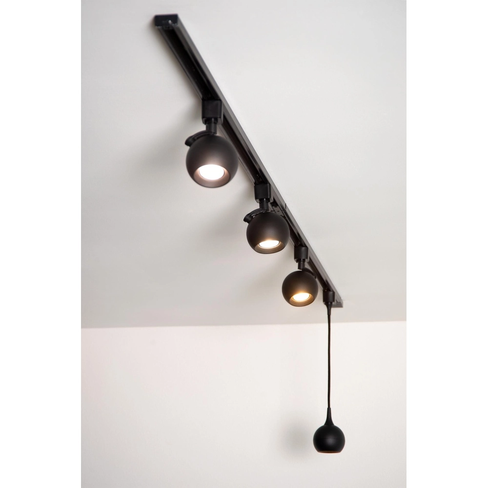 Railspot Track Favori 1-fase zwart Lucide 5411212093349