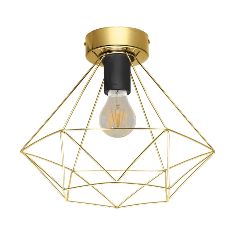Gouden plafondlamp Tarbes