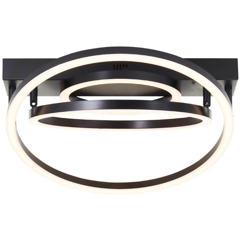 Dimbare plafondlamp Pedley zwart Brilliant 4004353442094