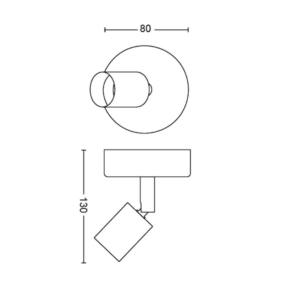 Zwarte wandspot Limbali Philips 8719514465213