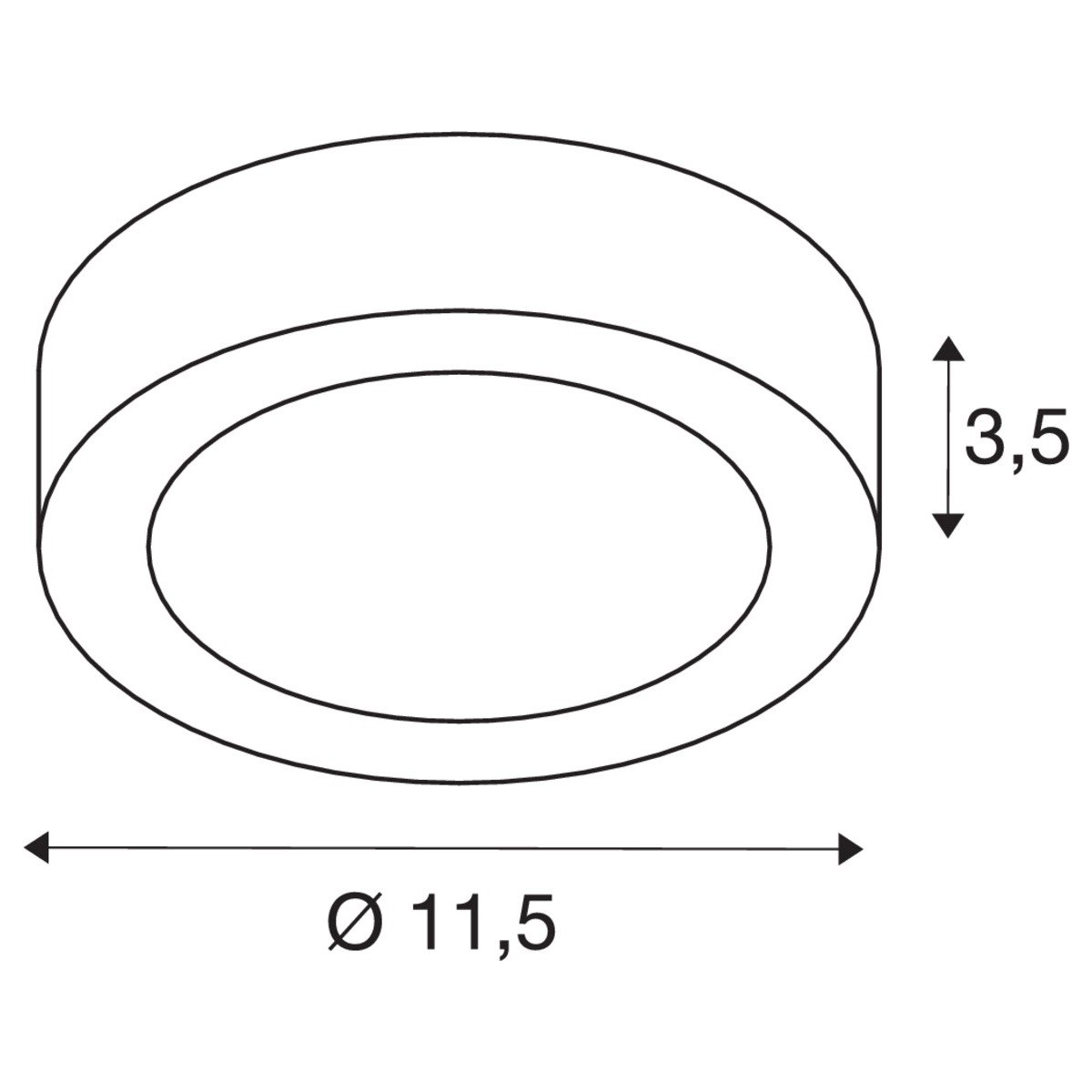Ø 11,5cm plafonnière Senser 4000K SLV 4024163248501