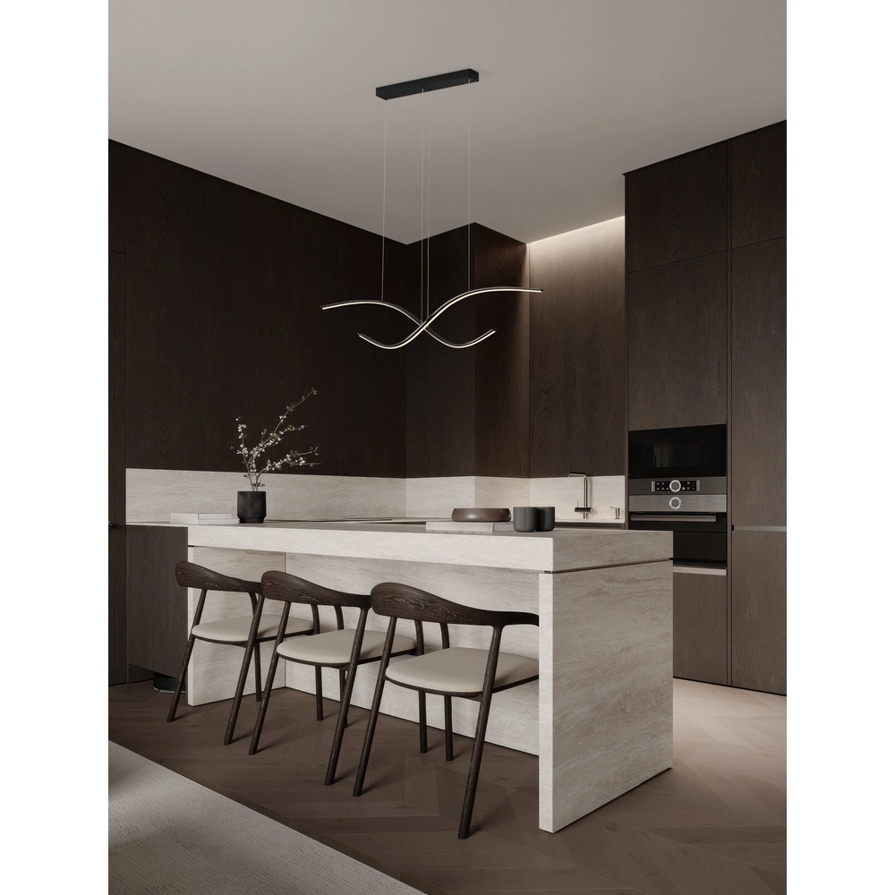 Hanglamp krul Brio zwart Lyora 5212017479839