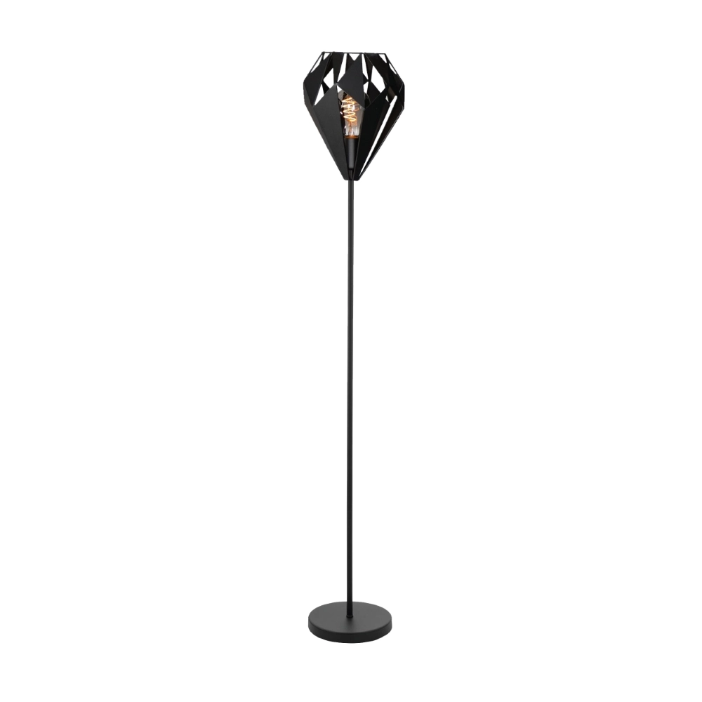 Zwarte vloerlamp Carlton 5 Ø 25,5cm