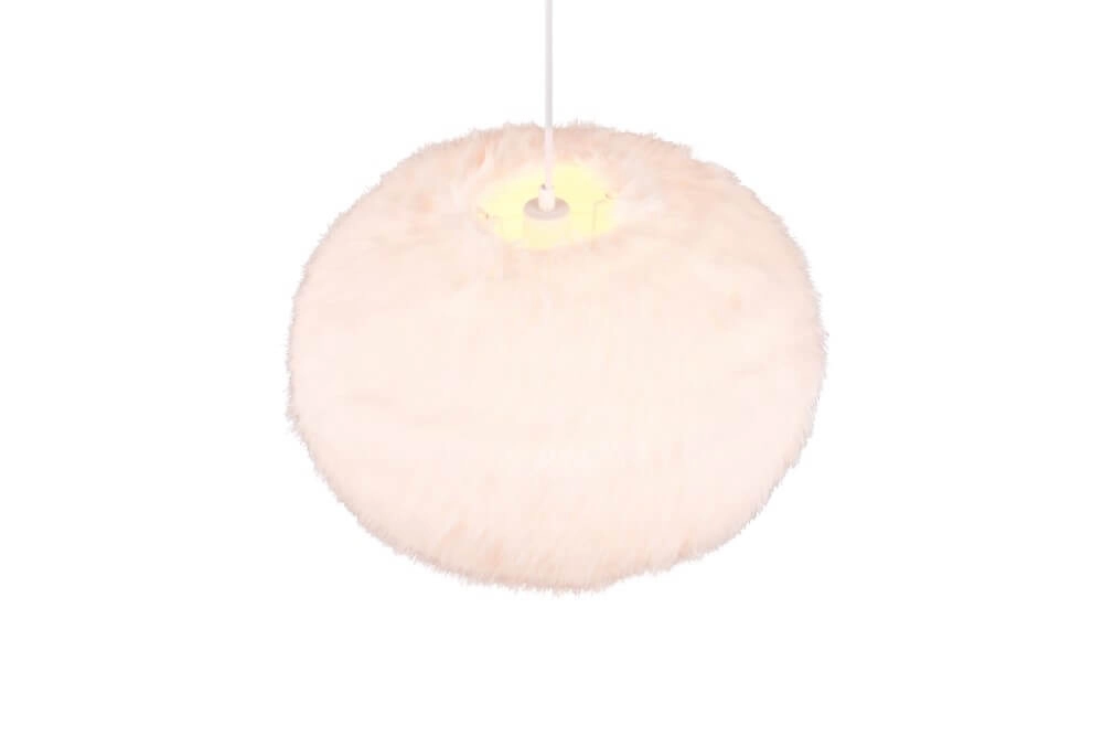 Stoffen hanglamp Furry crème Ø 50cm Trio 4017807600117