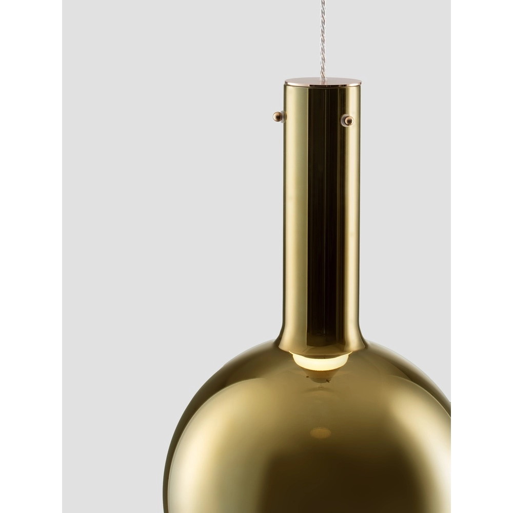 Hanglamp Nostos goud glas Ø 30cm Lyora 5212017484178